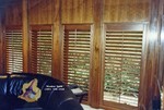 Custom stained Wood Shutters